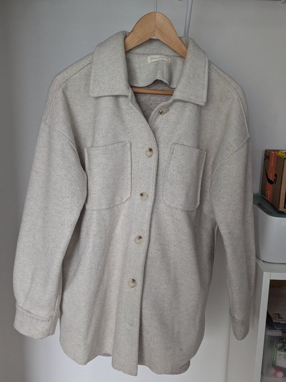 Oversized Grey Fall Shacket